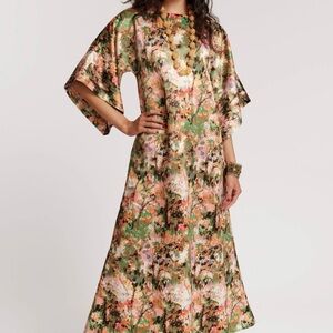 Frances Valentine Spinnaker Monet Print Floral Maxi Dress NEW NWT